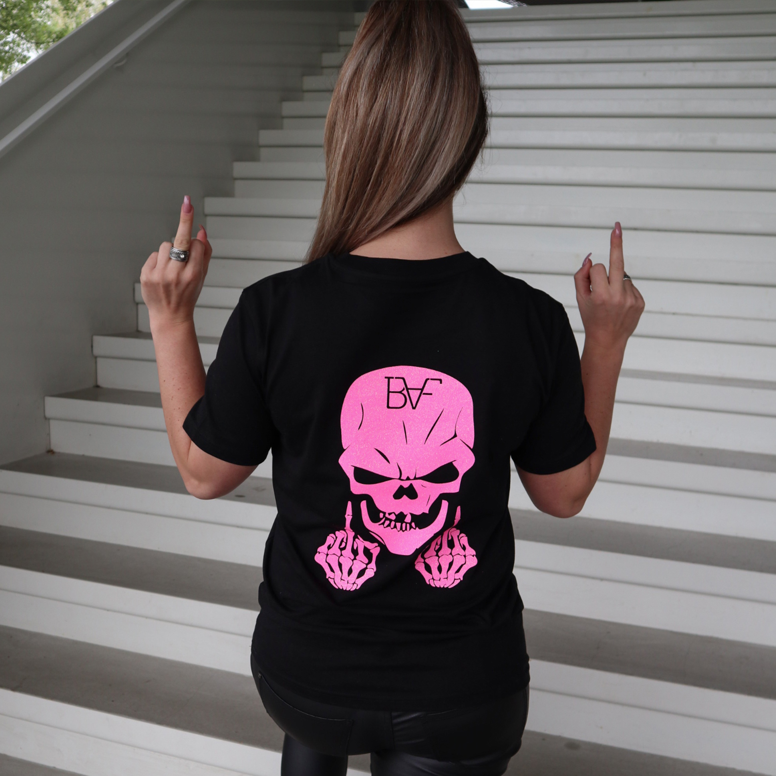 Opgetild Investeren bouw Dames shirt oversized zwart skull achterkant - Badass Fashion