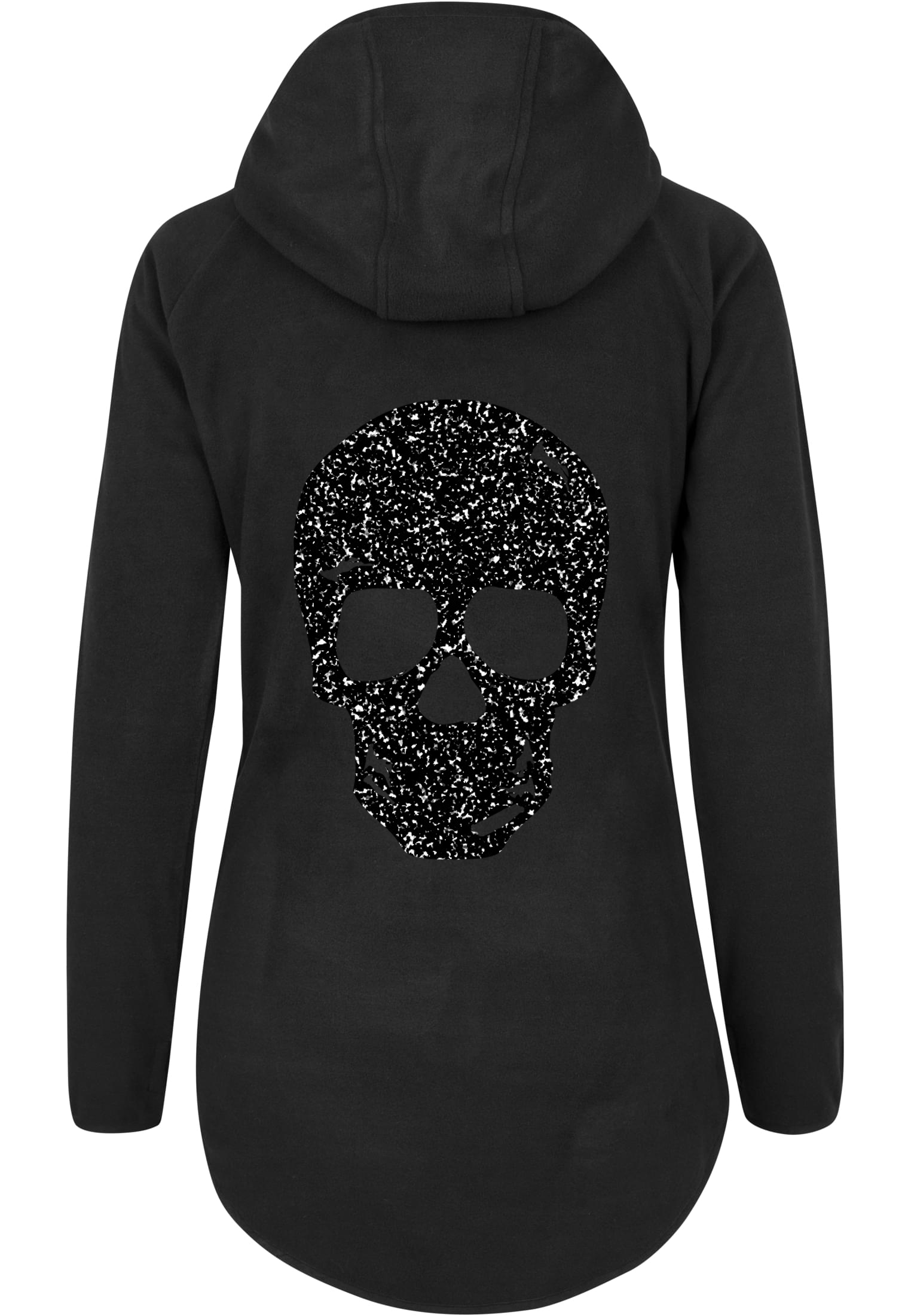 een miljoen Actie Beugel Vest fluweel glitter skull zwart - Badass Fashion